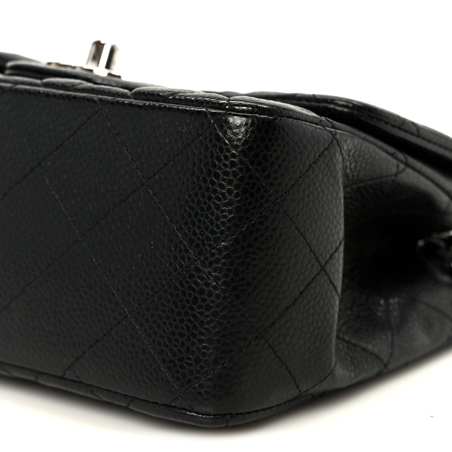 Caviar Quilted Mini Square Flap Black