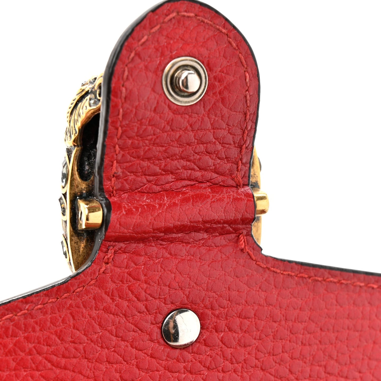 Calfskin Super Mini Dionysus Shoulder Bag Hibiscus Red