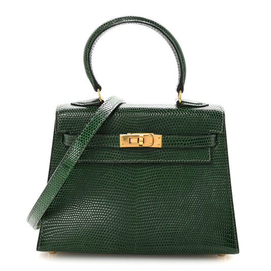 Lizard Mini Kelly Sellier 20 Vert Moyen