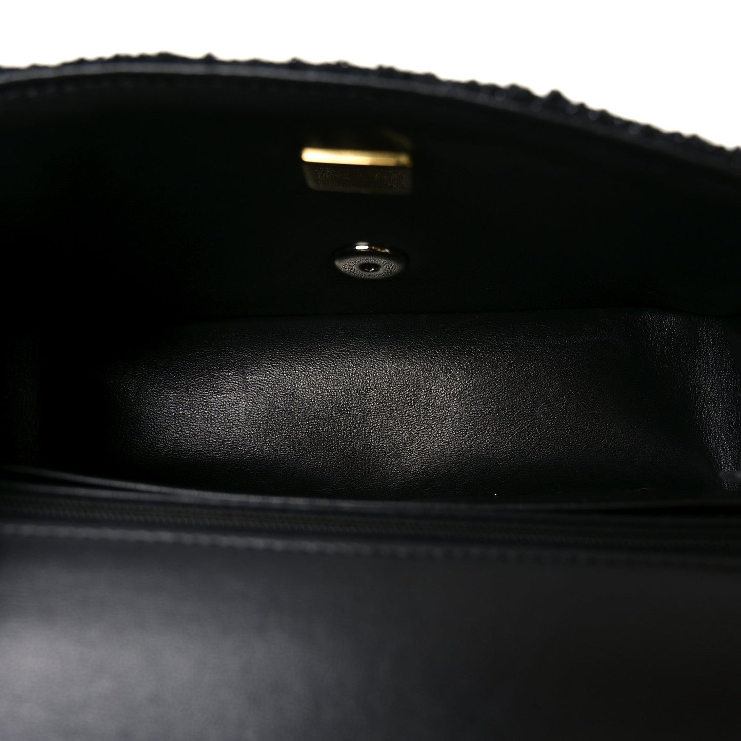 Tweed Braided Mini Rectangular Flap Black