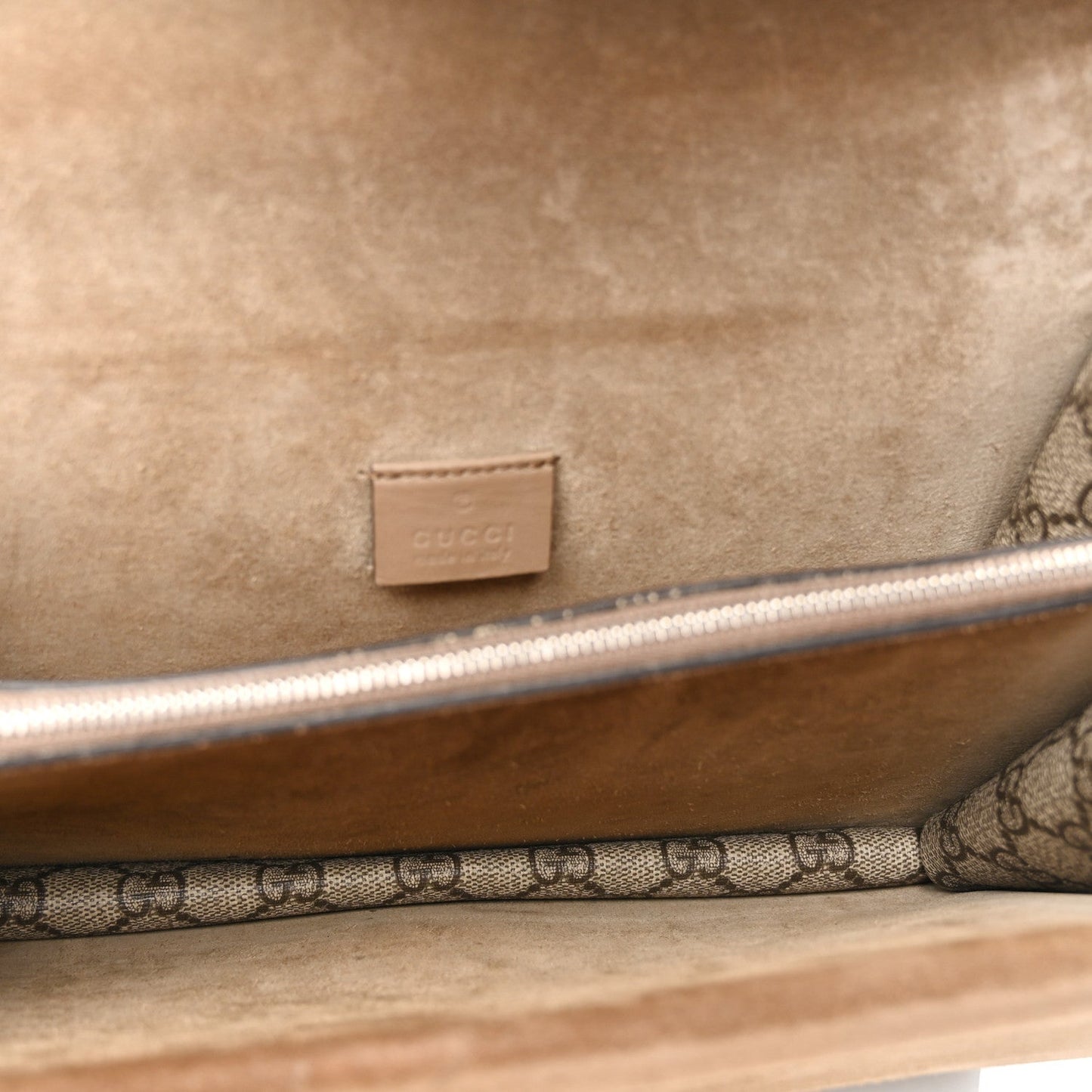 GG Supreme Monogram Small Dionysus Shoulder Bag Taupe