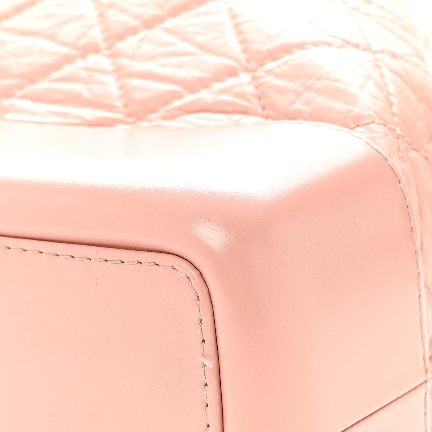 Aged Calfskin Quilted Small Gabrielle Backpack Pink