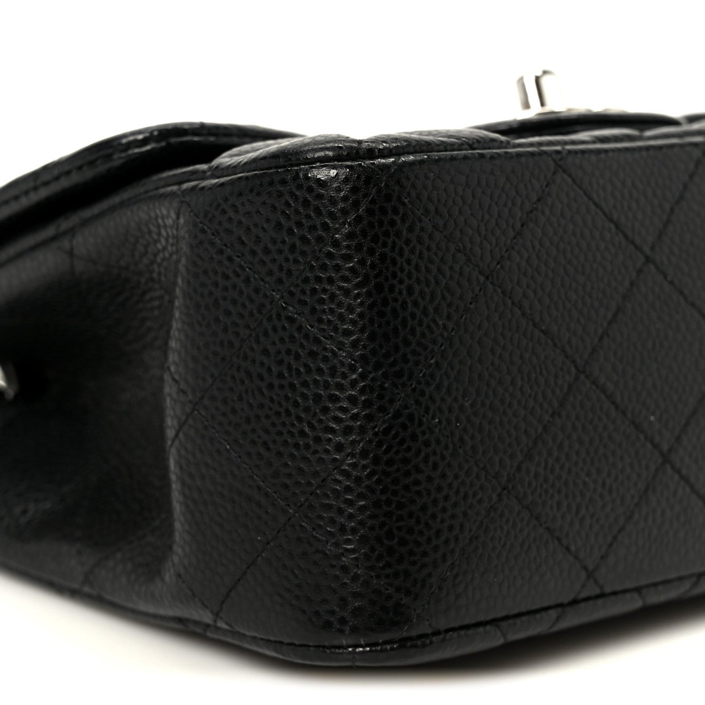 Caviar Quilted Mini Square Flap Black