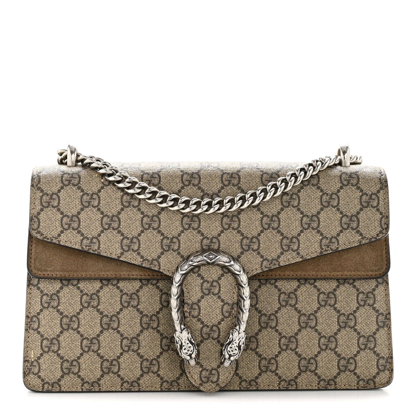 GG Supreme Monogram Small Dionysus Shoulder Bag Taupe