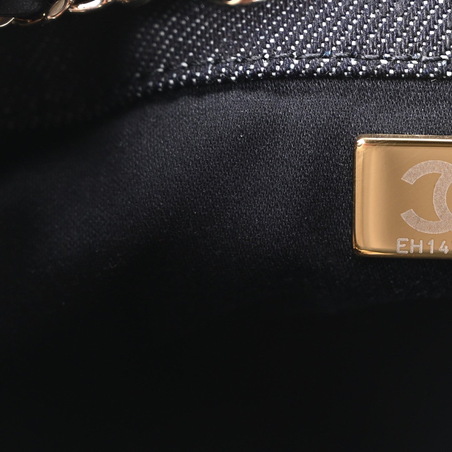Denim Quilted Mini Chanel 25 Handbag Dark Blue