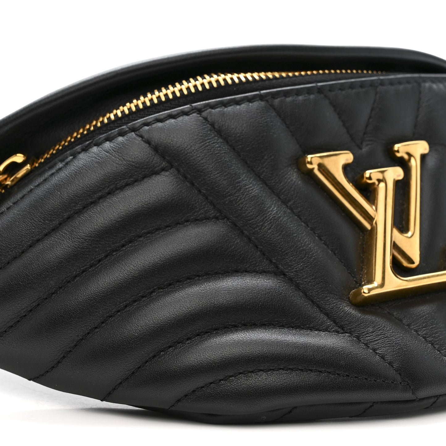 Calfskin Quilted New Wave Bumbag Black