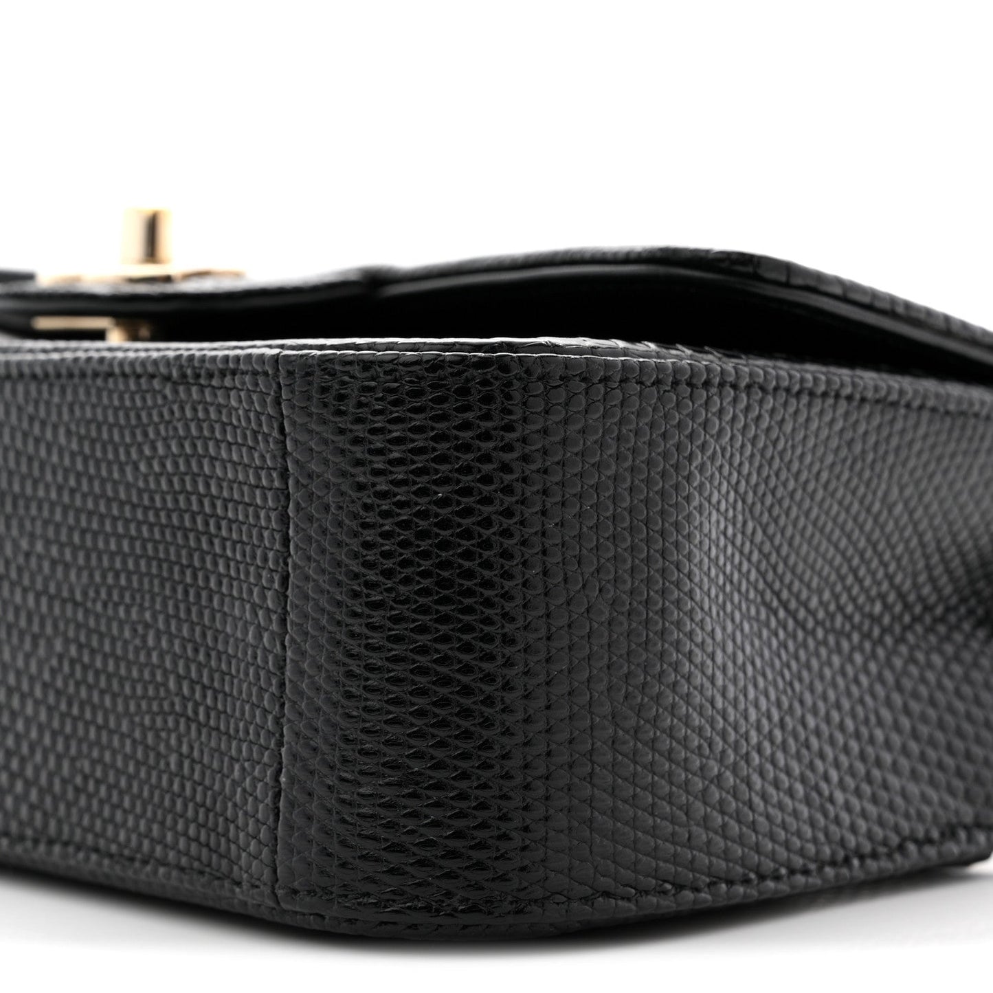 Lizard Mini Rectangular Flap Black