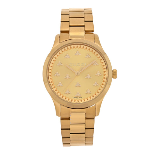 Stainless Steel 32mm G-Timeless Bee Quartz Watch Gold