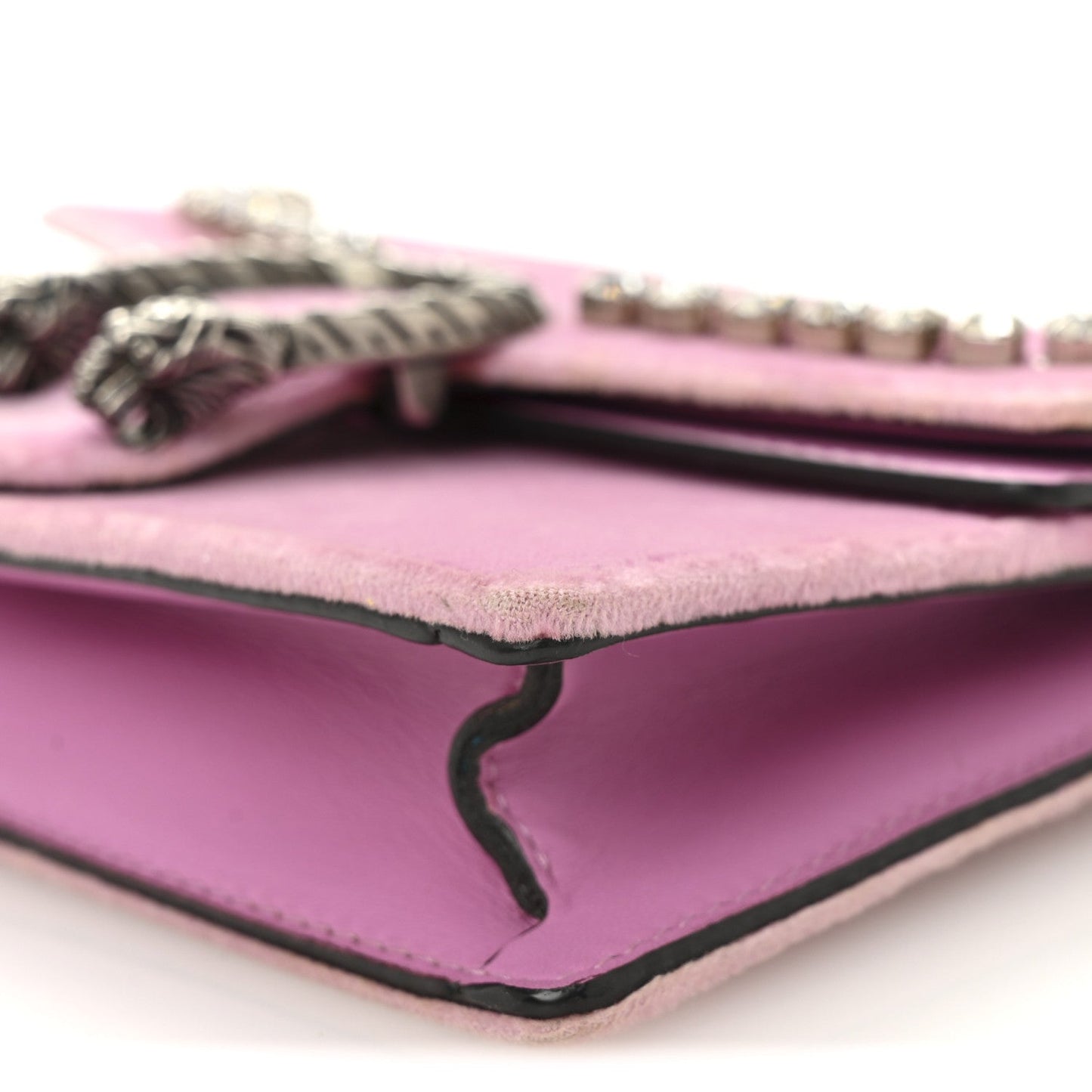 Velvet Crystal Super Mini Dionysus Shoulder Bag Malva