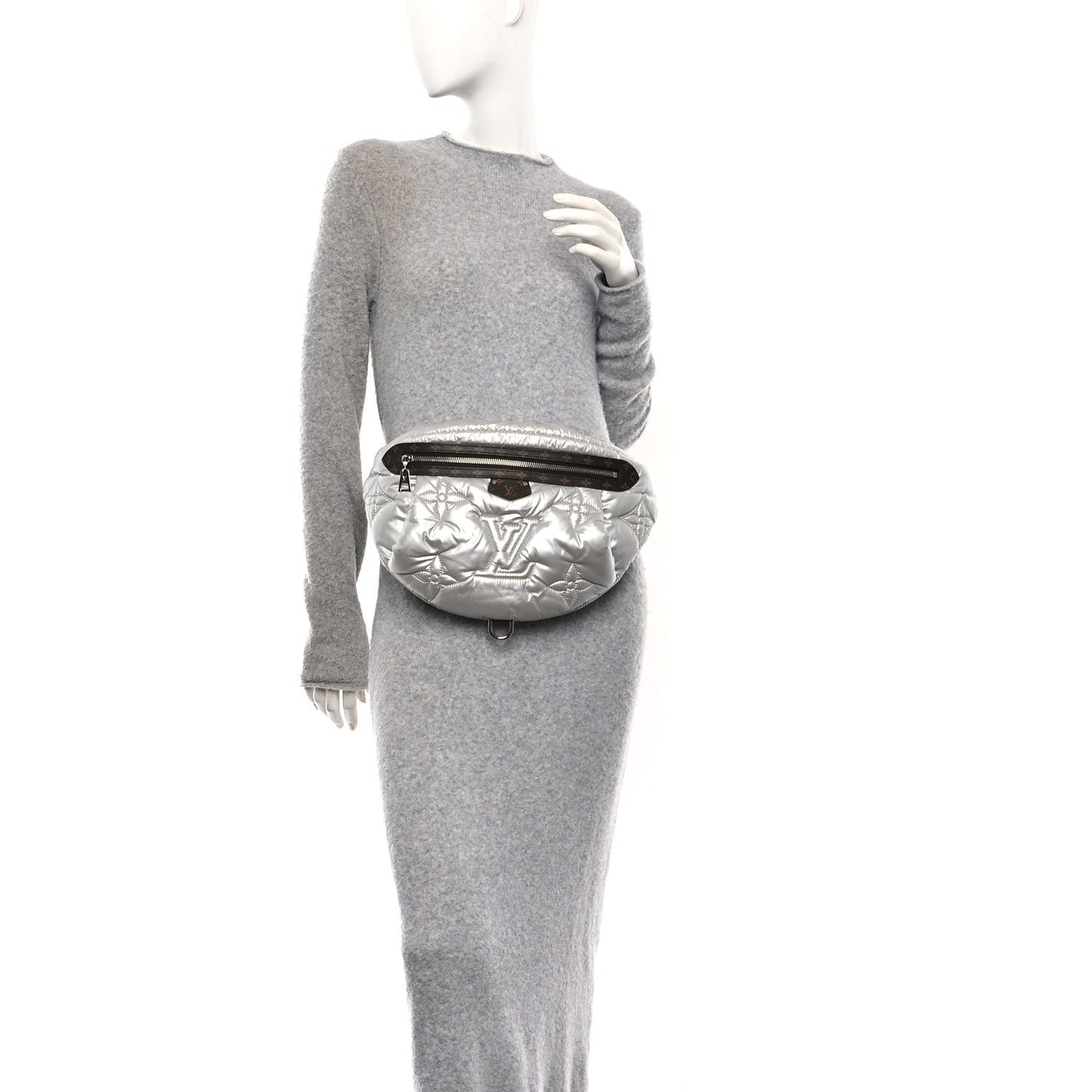 Econyl Monogram Pillow BumBag Silver