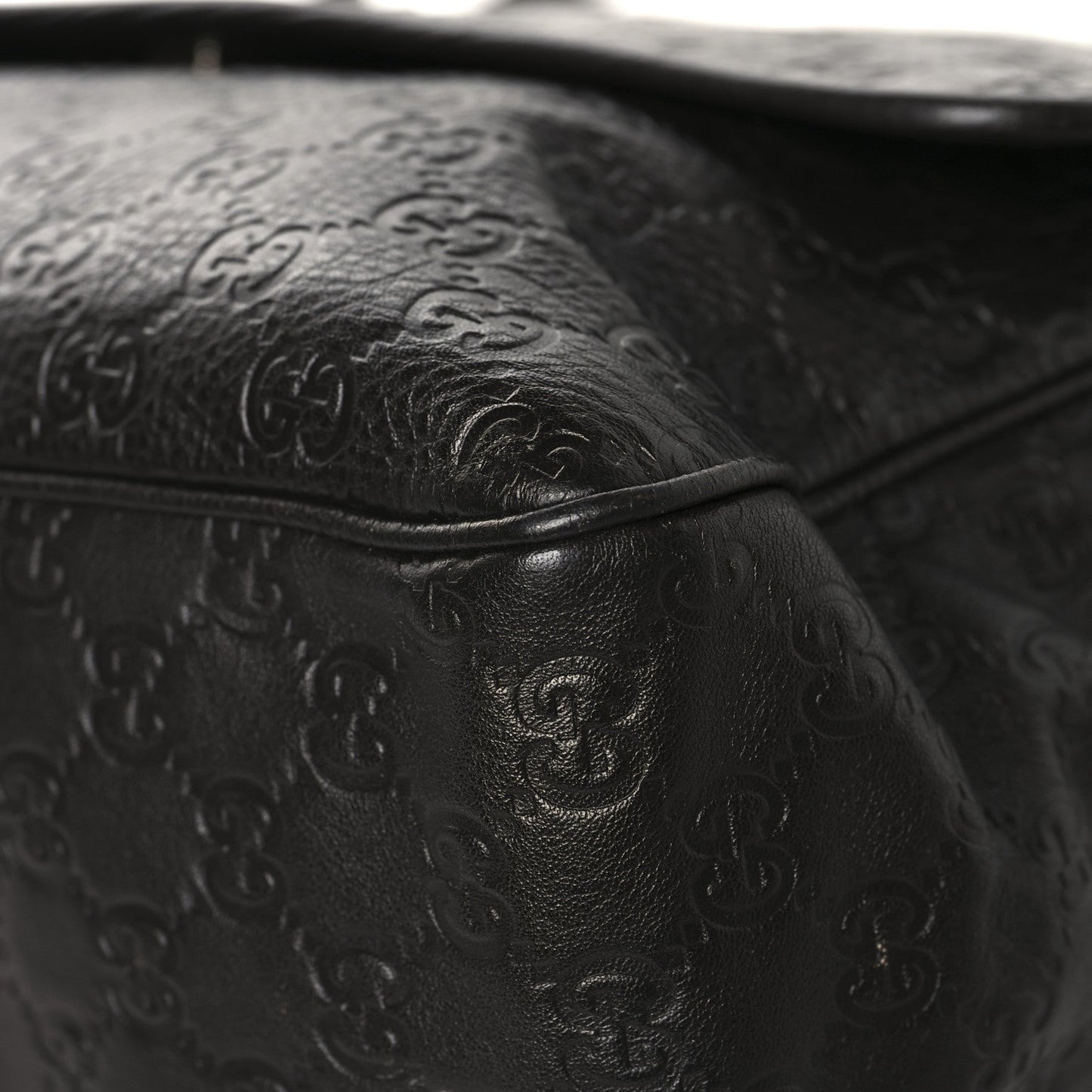 Guccissima Medium Flap Messenger Bag Chocolate