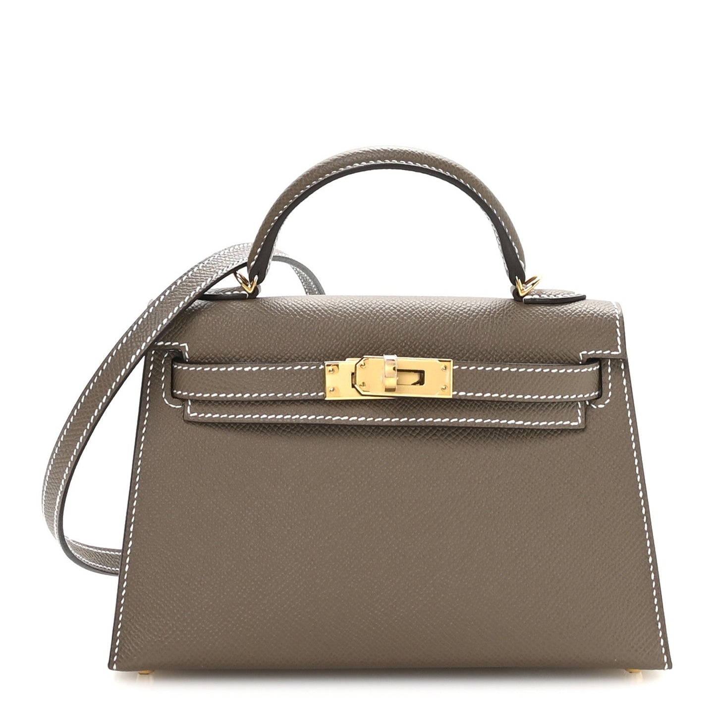 Epsom Mini Kelly Sellier 20 Etoupe