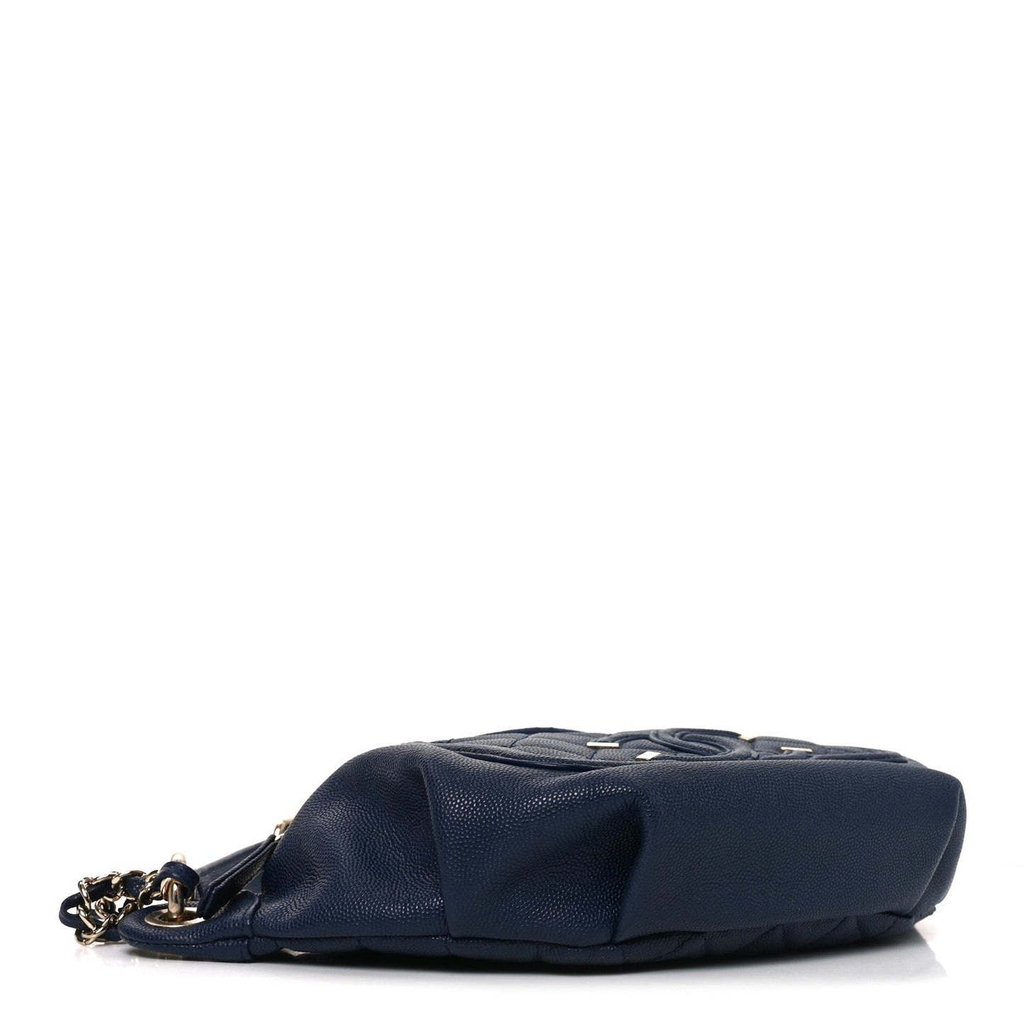 Caviar Quilted Filigree Waist Bag Blue