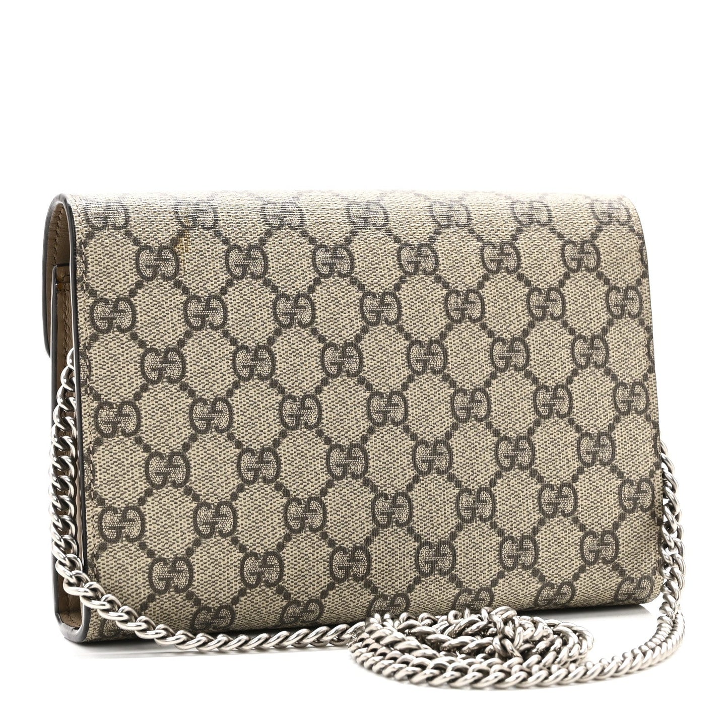 GG Supreme Monogram Mini Dionysus Chain Wallet Beige Taupe