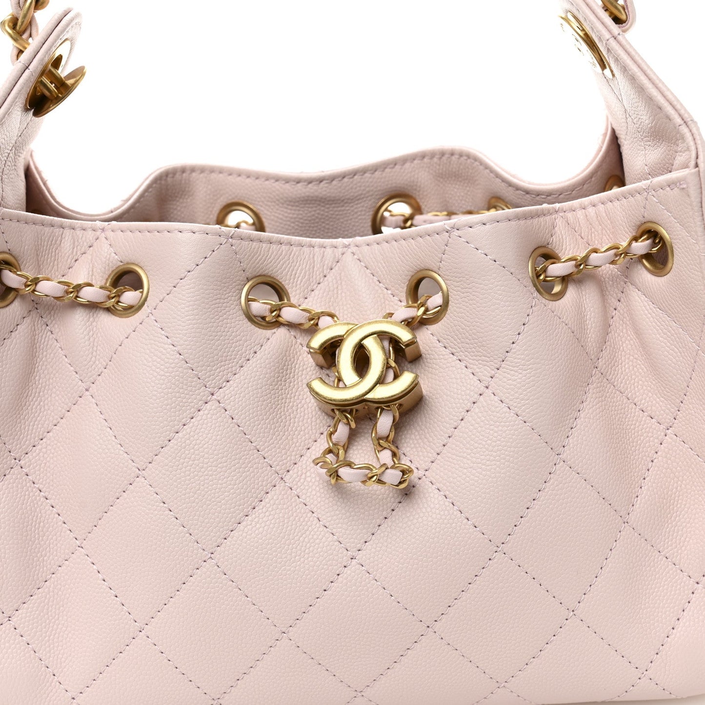 Caviar Quilted Mini Chanel 25 Handbag Light Pink