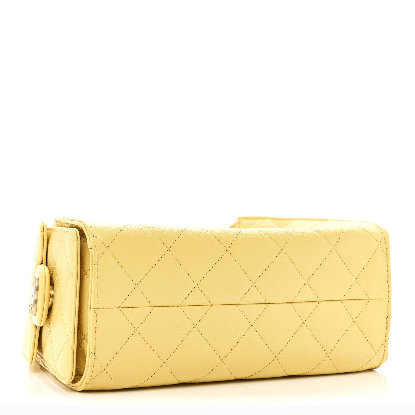 Caviar Quilted Mini Chanel 25 Handbag Yellow