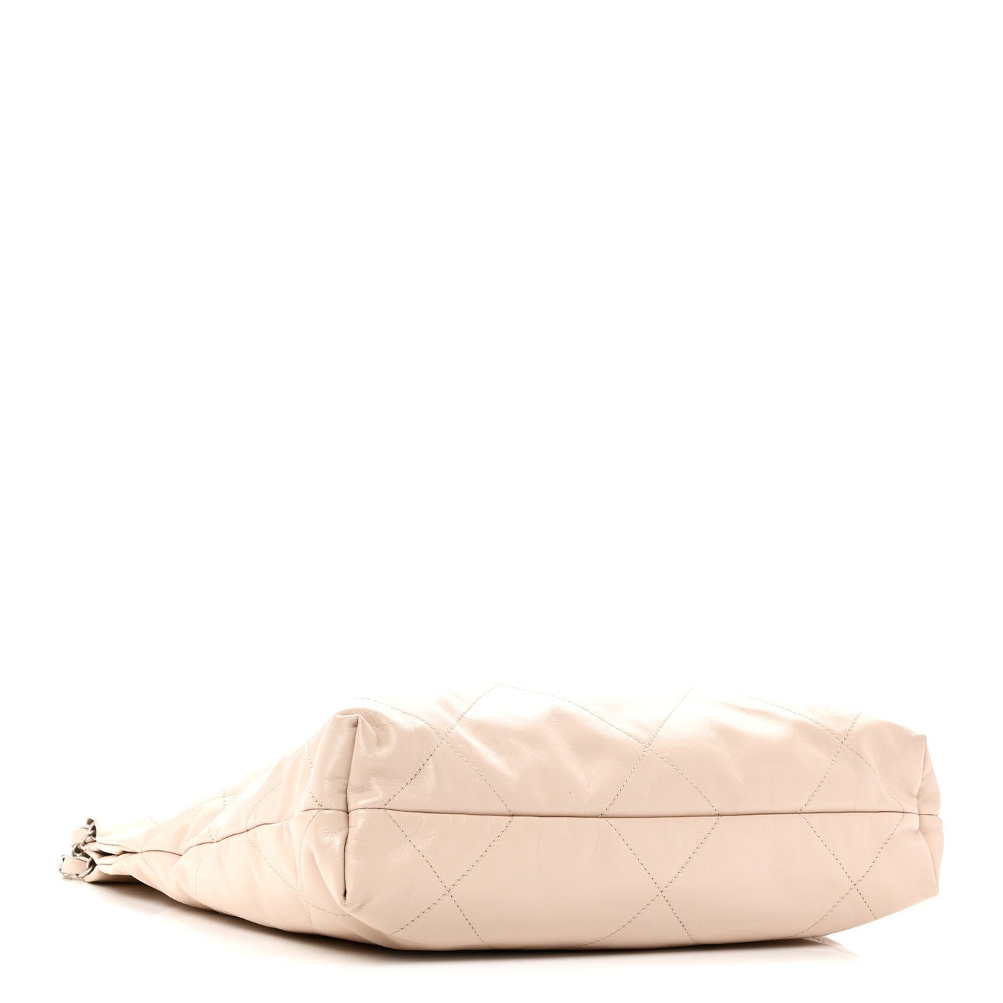 Shiny Calfskin Quilted Small Chanel 22 Ecru