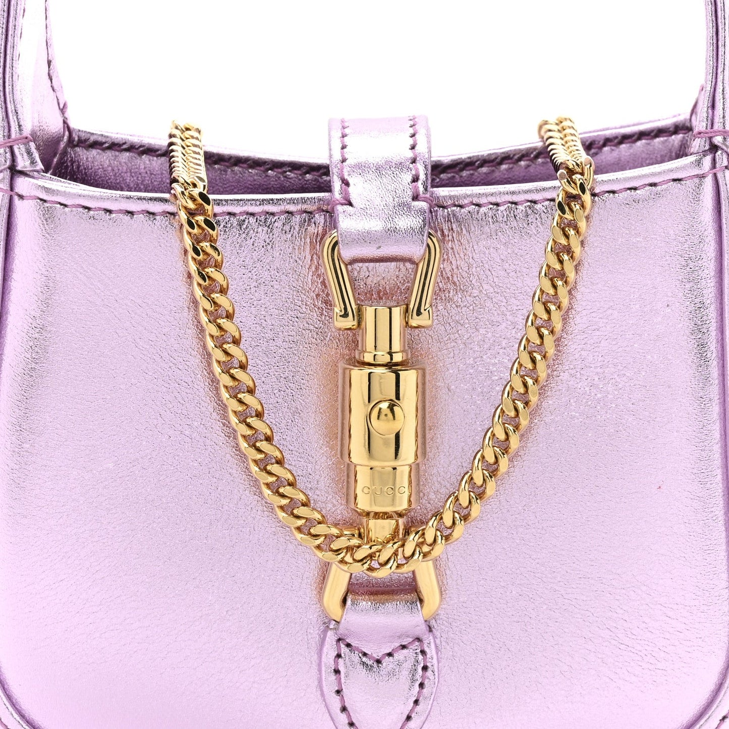 Laminated Nappa Nano Jackie 1961 Hobo Metallic Rosa