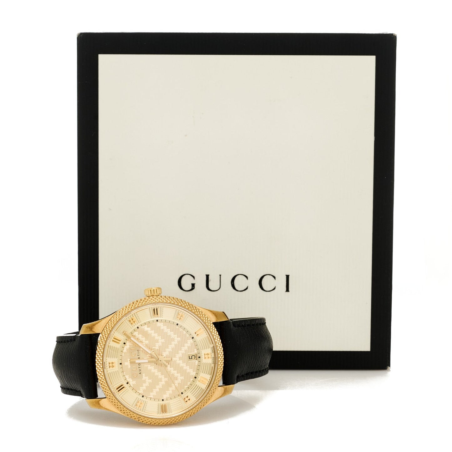 Stainless Steel Calfskin 40mm G-Timeless Eryx Automatic Watch Gold