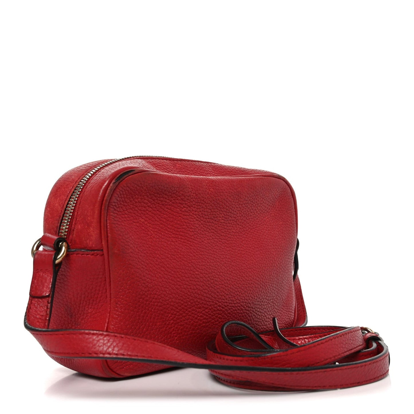 Pebbled Calfskin Small Soho Disco Bag Tabasco Red