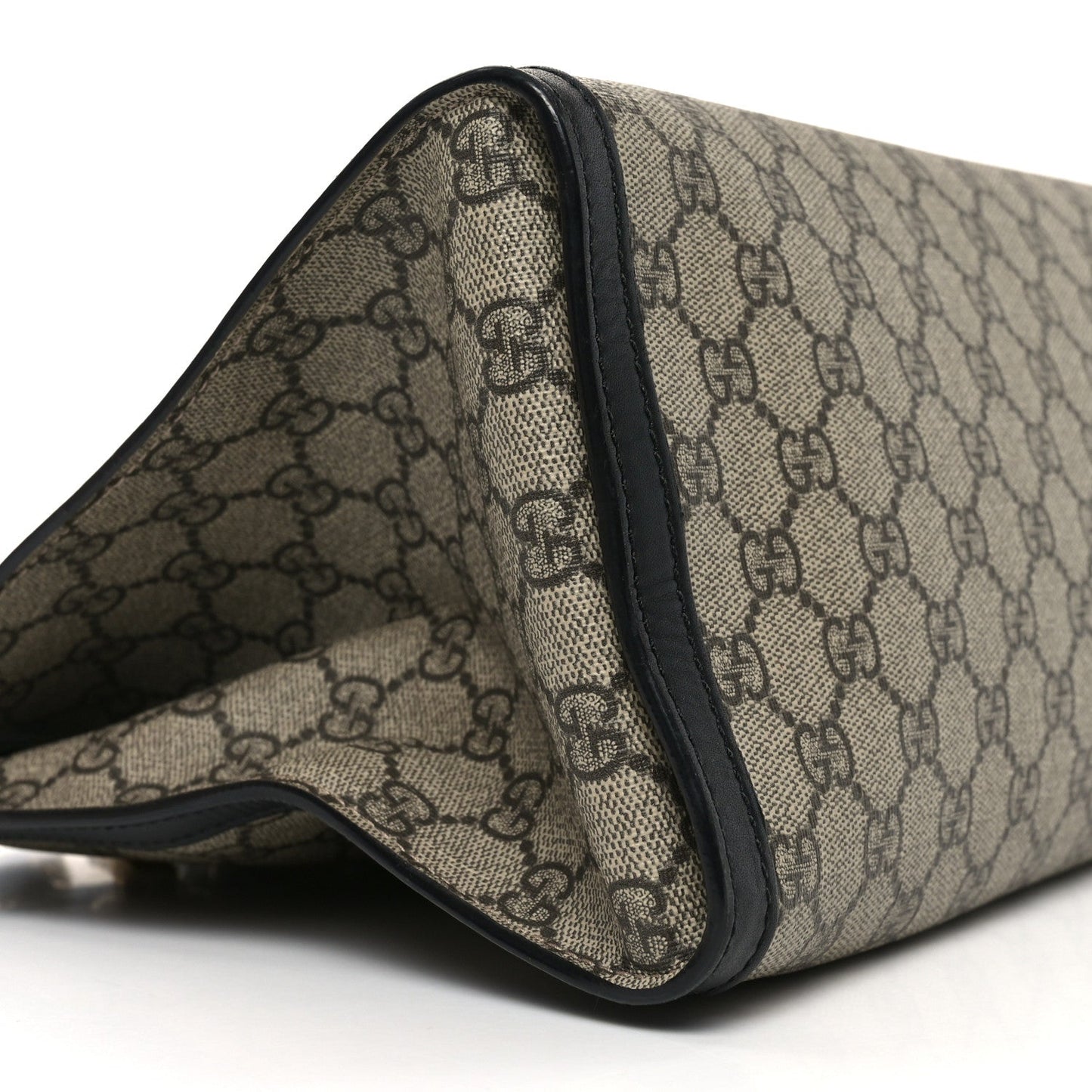 GG Supreme Monogram Medium Padlock Tote Black