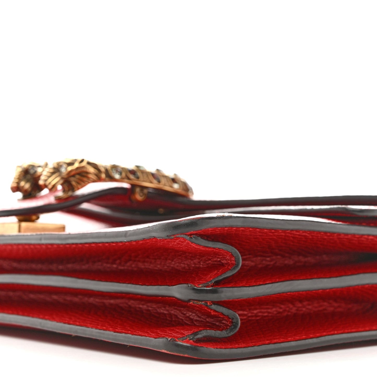 Dollar Calfskin Swarovski Crystal Small Dionysus Shoulder Bag Hibiscus Red