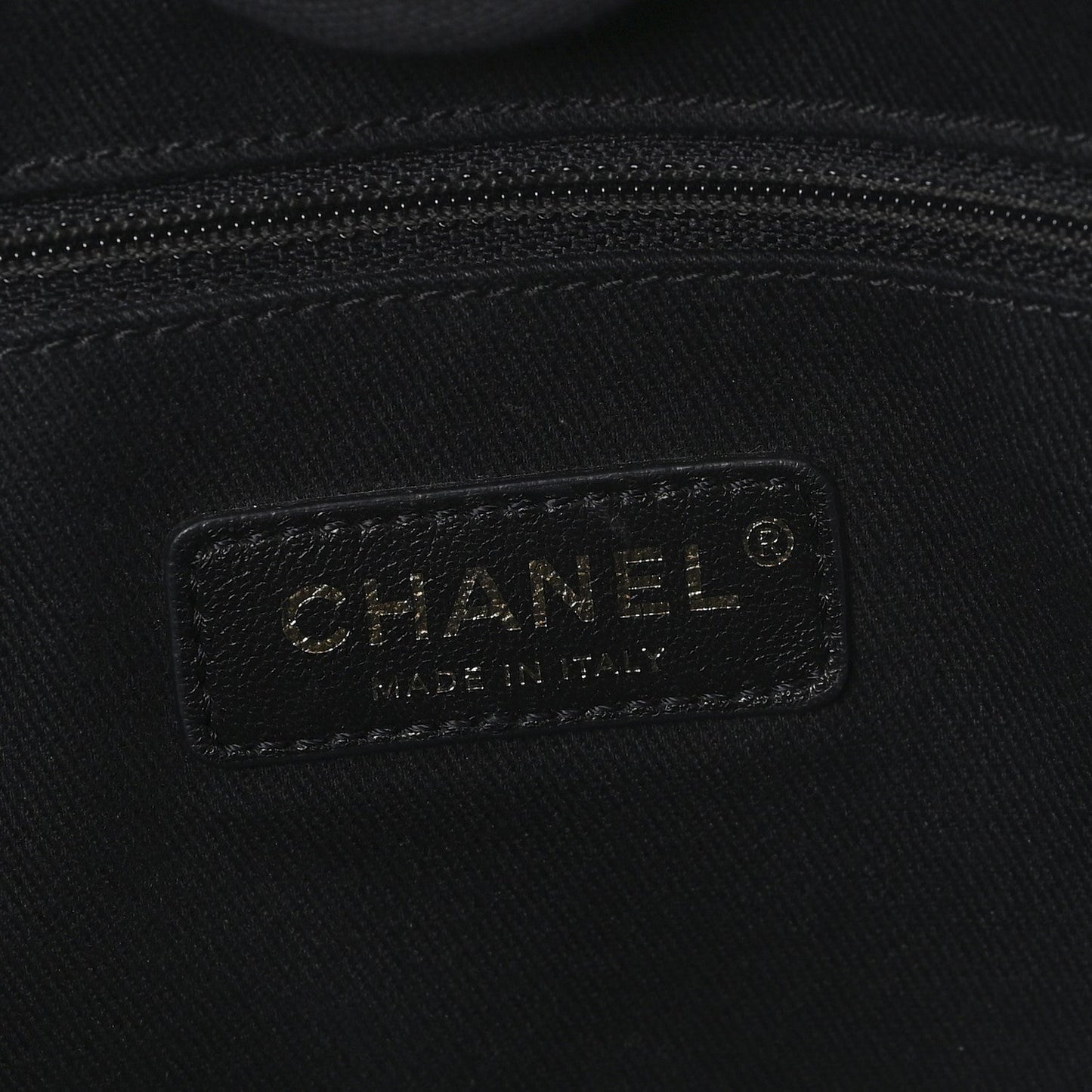 Mixed Fibers Calfskin Small Deauville Tote Black