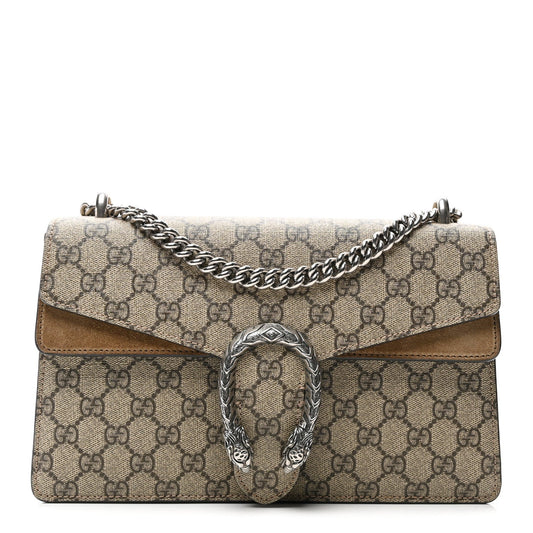 GG Supreme Monogram Small Dionysus Shoulder Bag Taupe