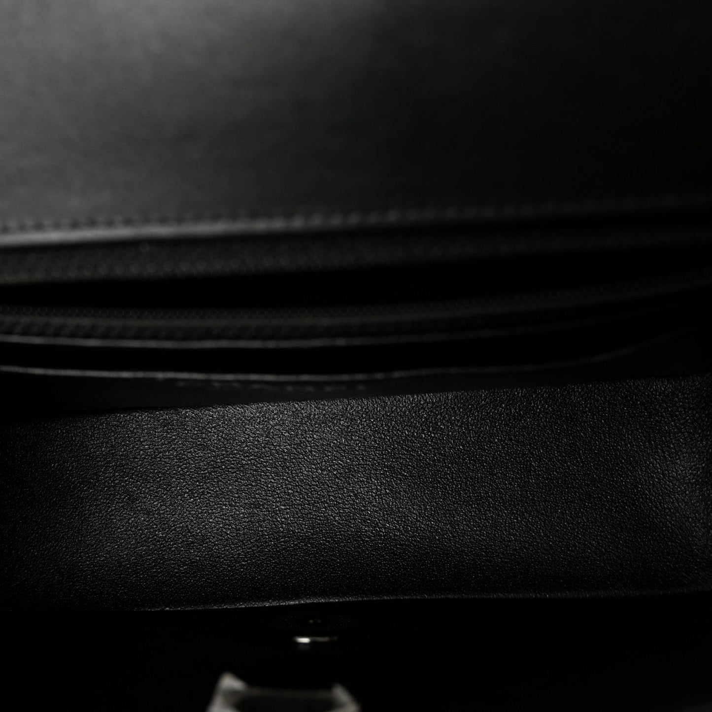 Patent Calfskin Quilted Mini Rectangular Flap So Black