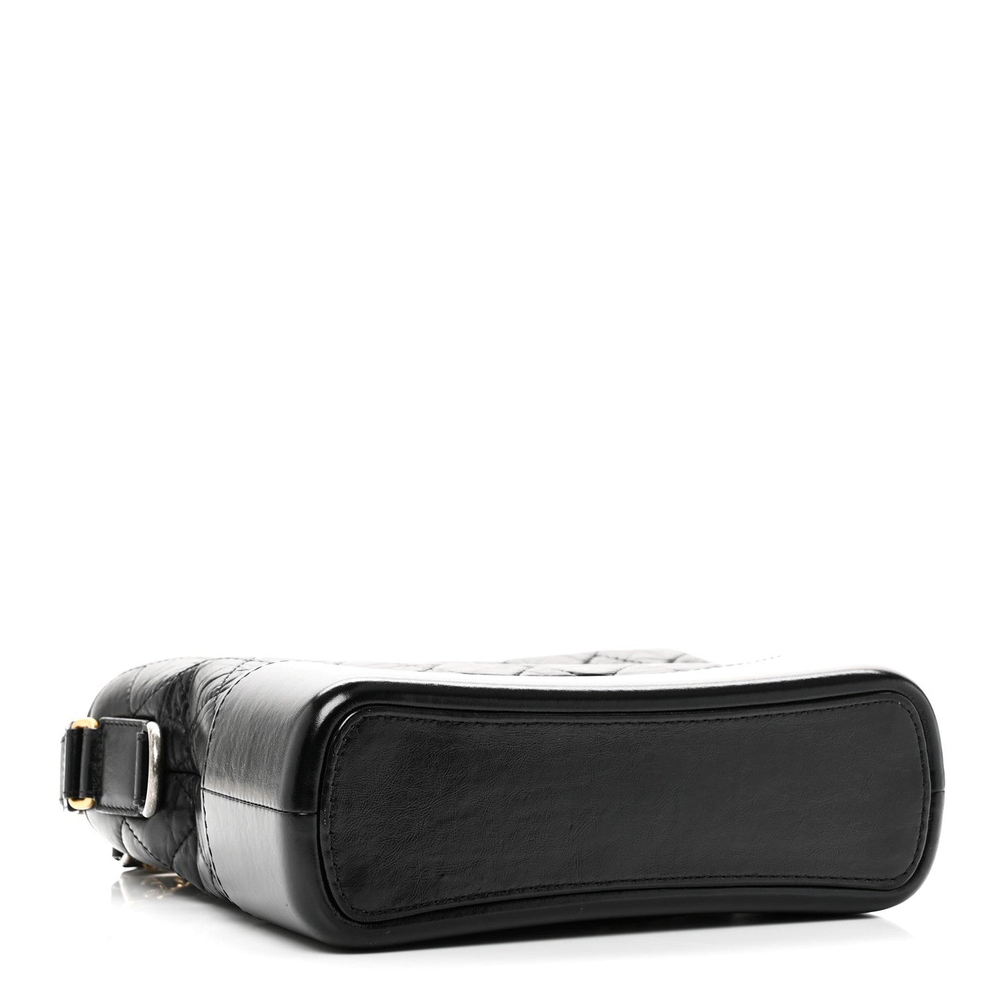 Aged Calfskin Quilted New Medium Gabrielle Hobo Black