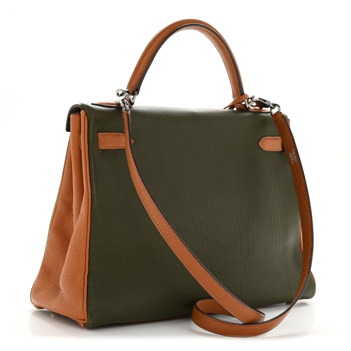 Fjord Togo Tri-Color Kelly Retourne 32 Vert Anis Gold Vert Olive