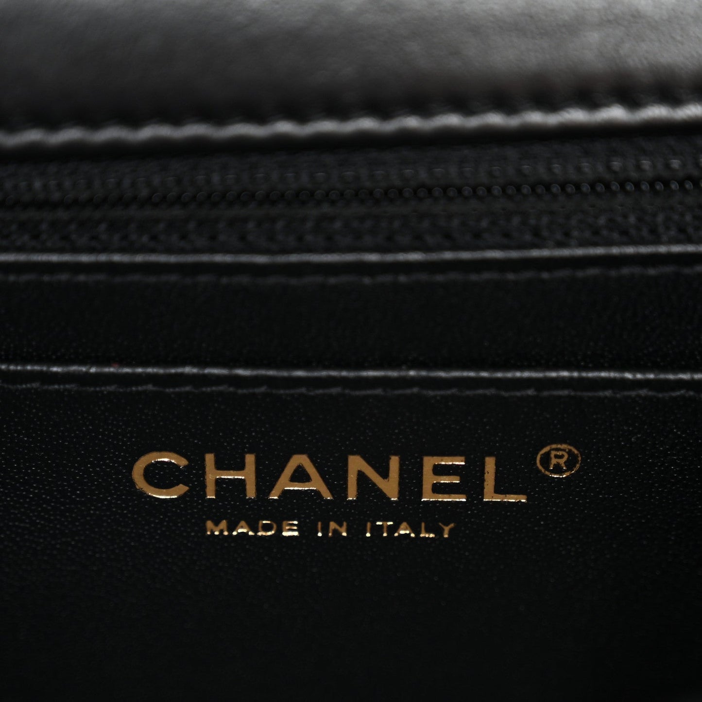 Lambskin Quilted Mini Rectangular Flap Black