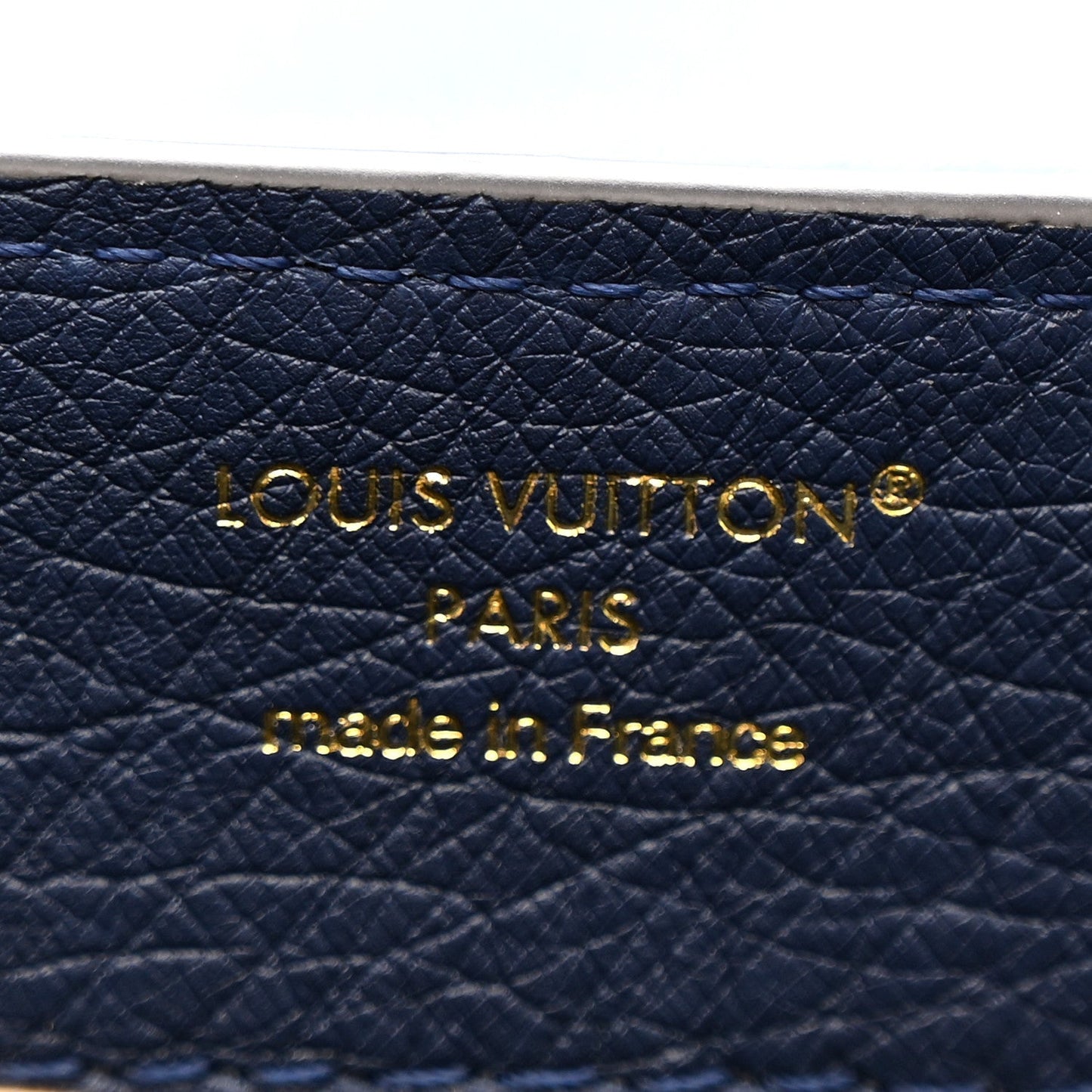 Ostrich Capucines Mini Indigo