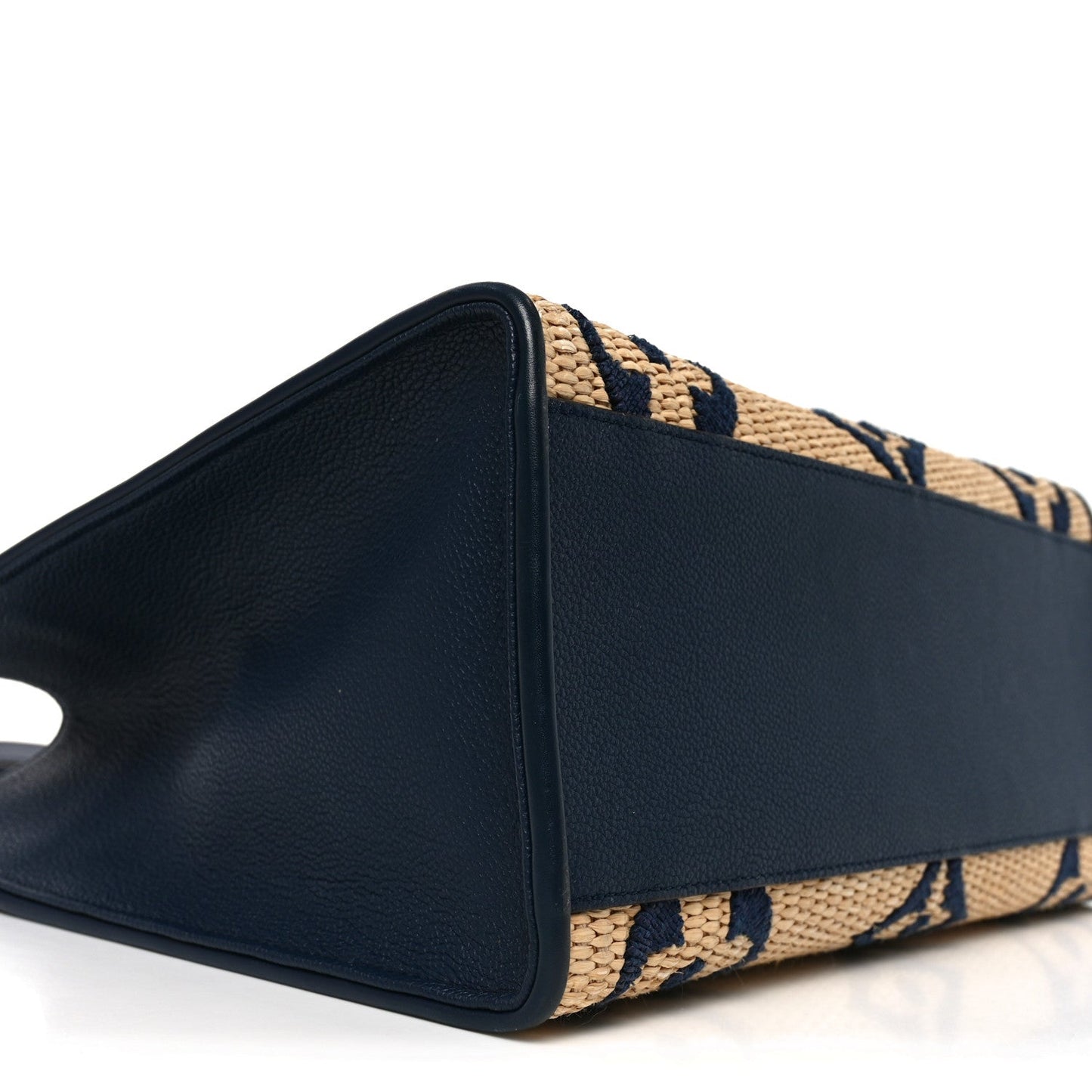 Raffia Calfskin Monogram Giant Onthego MM Blue