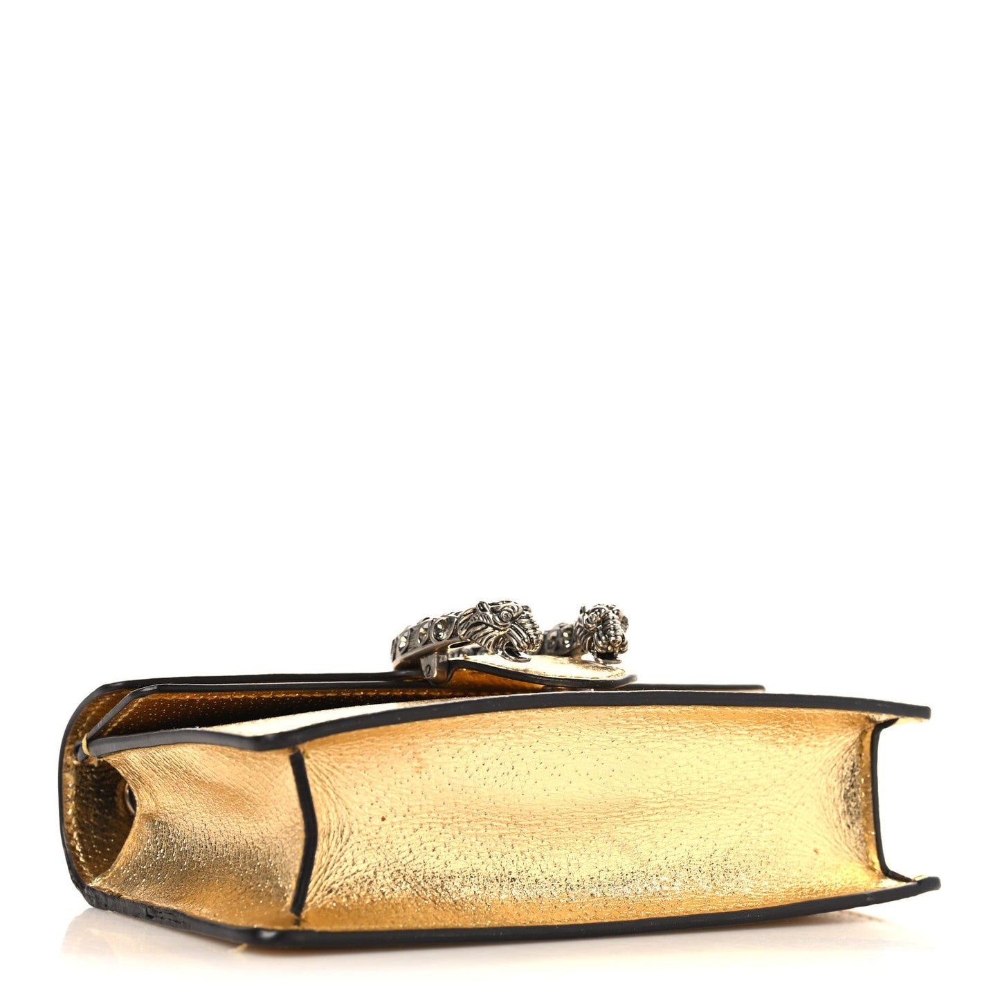 Metallic Calfskin Super Mini Dionysus Shoulder Bag Gold