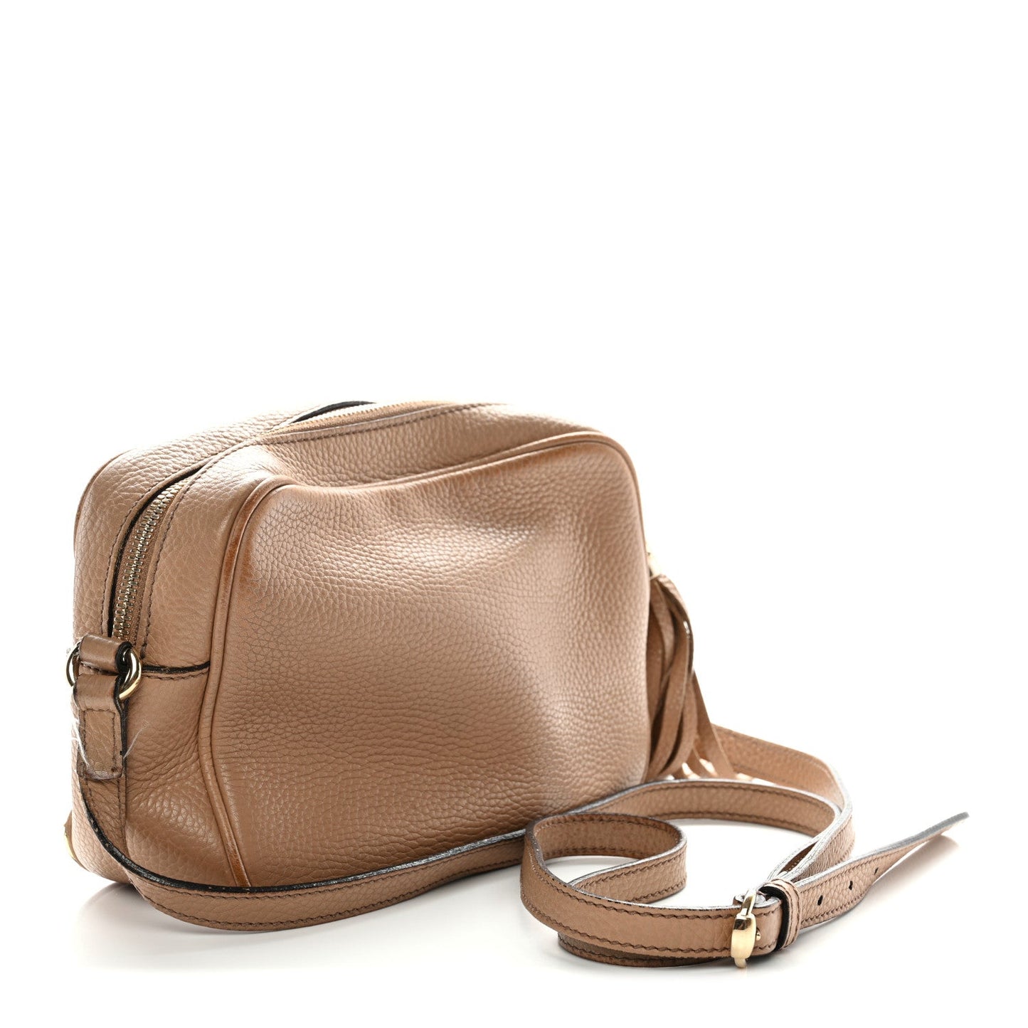 Pebbled Calfskin Small Soho Disco Bag Camelia