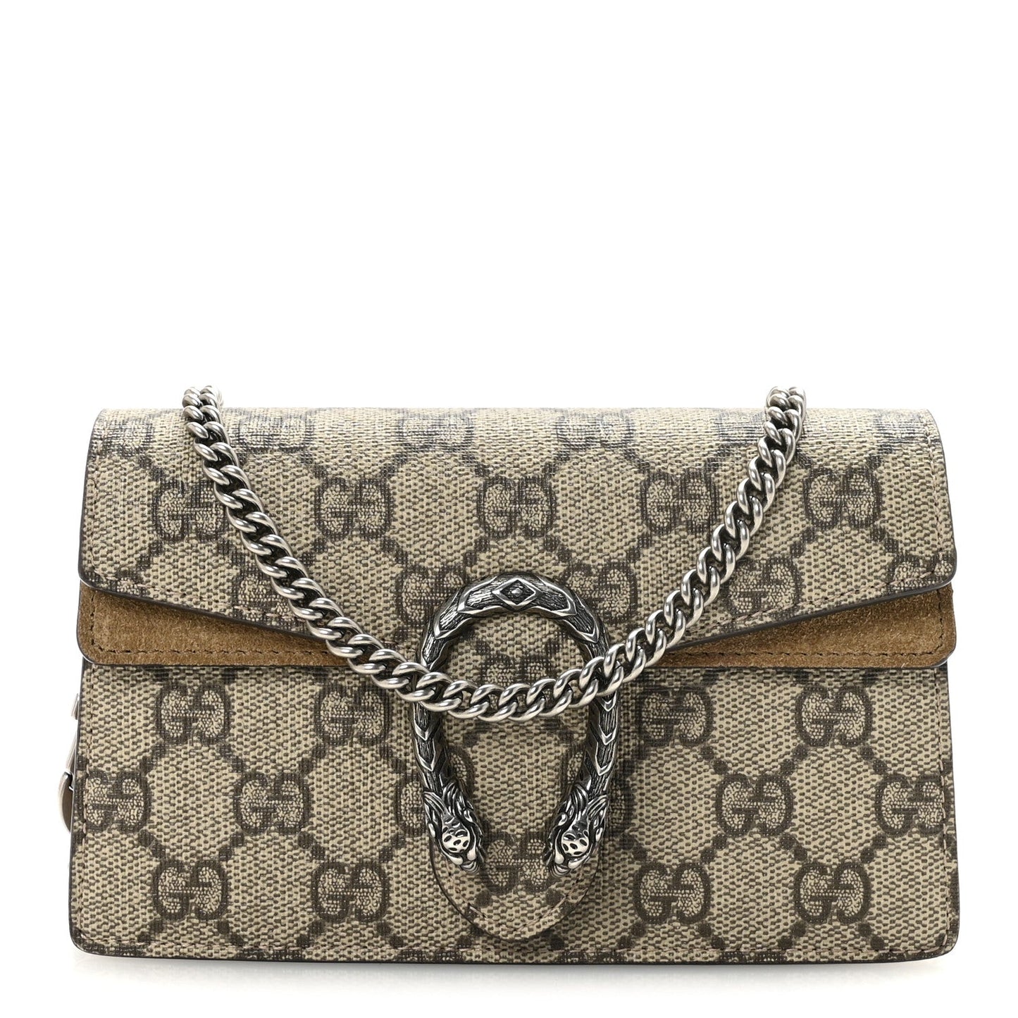 GG Supreme Monogram Super Mini Dionysus Shoulder Bag Taupe