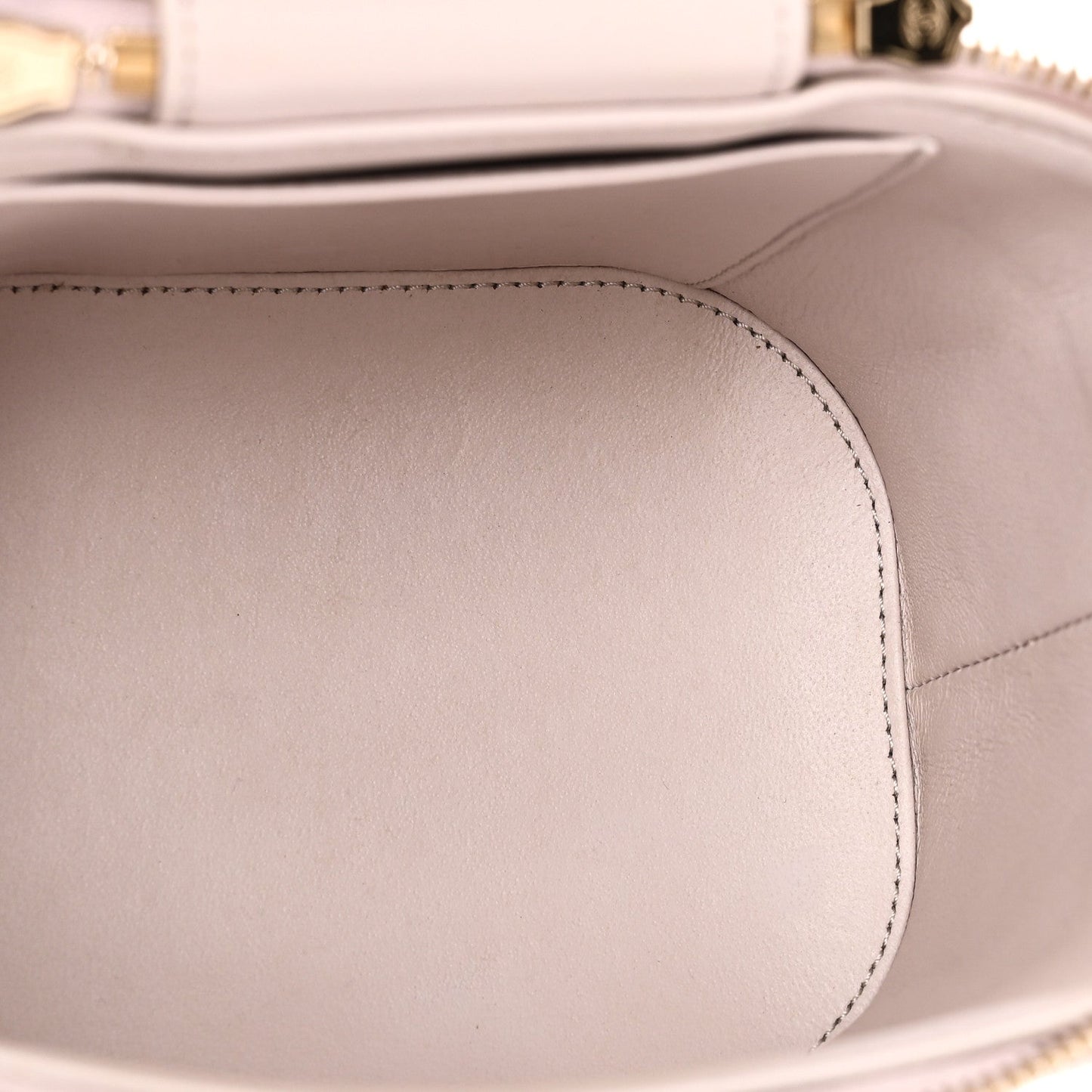 Lambskin Quilted Trendy Vanity Case Lilac
