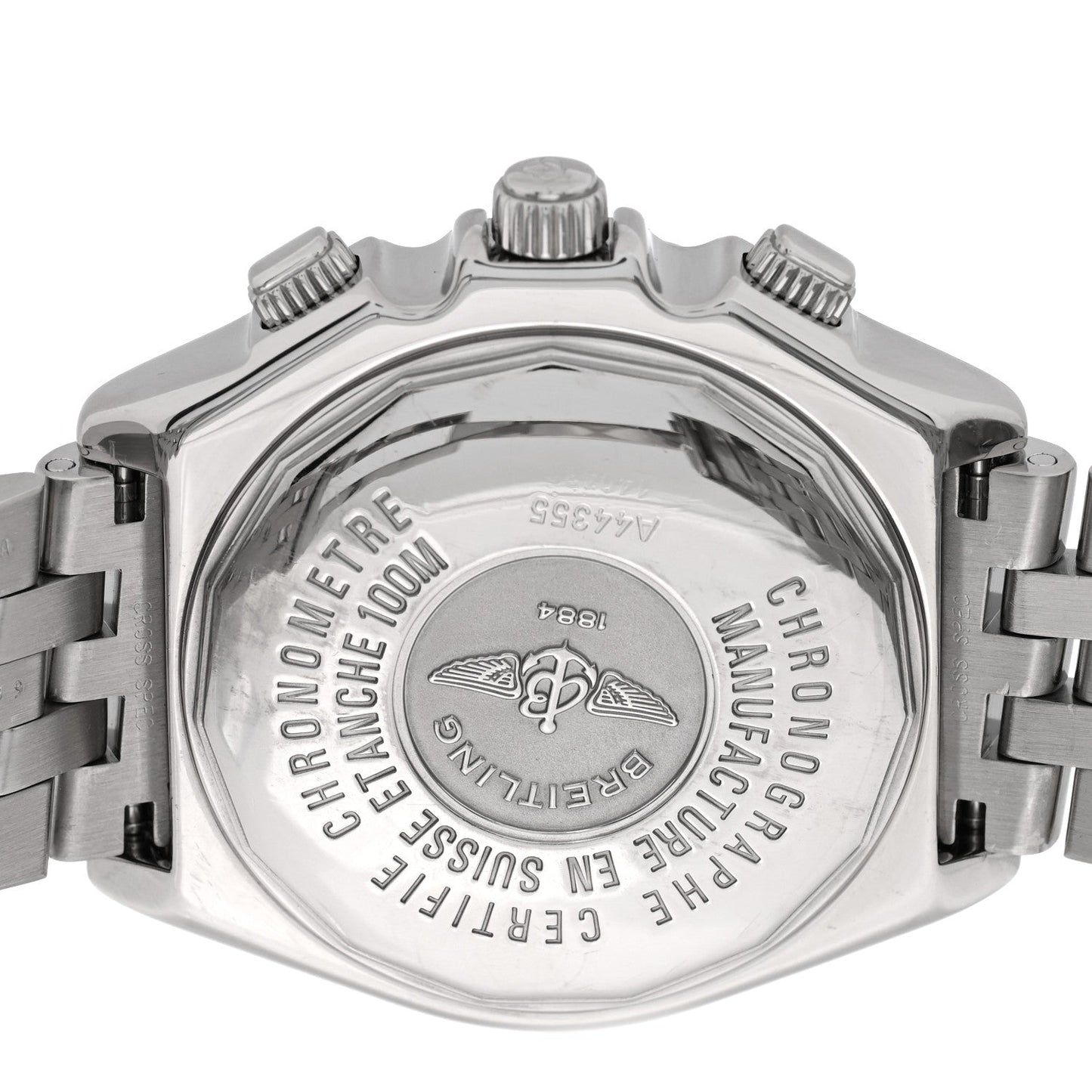 Stainless Steel 44mm Crosswind Automatic Watch Black A44355