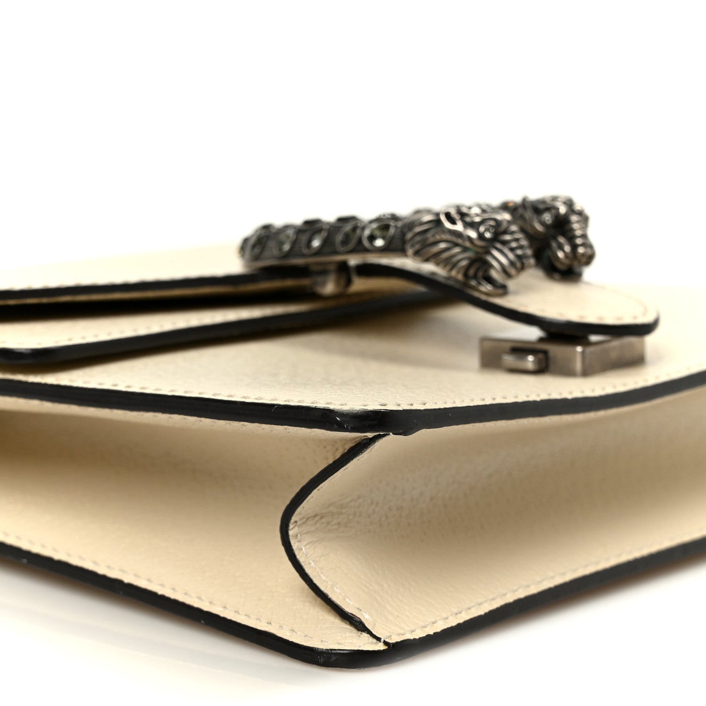 Textured Calfskin Crystal Mini Dionysus Shoulder Bag Mystic White