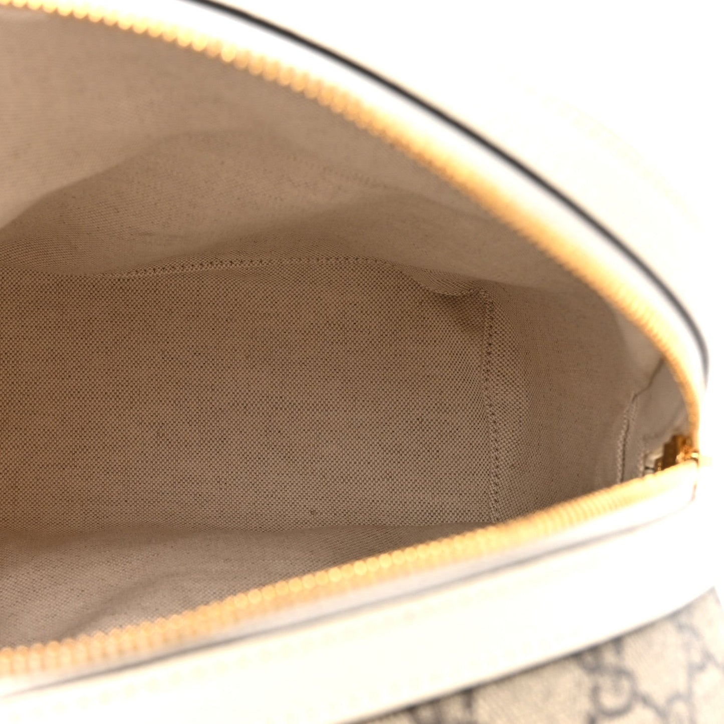 GG Supreme Monogram Textured Calfskin Web Small Ophidia Day Backpack Beige Ebony Mystic White