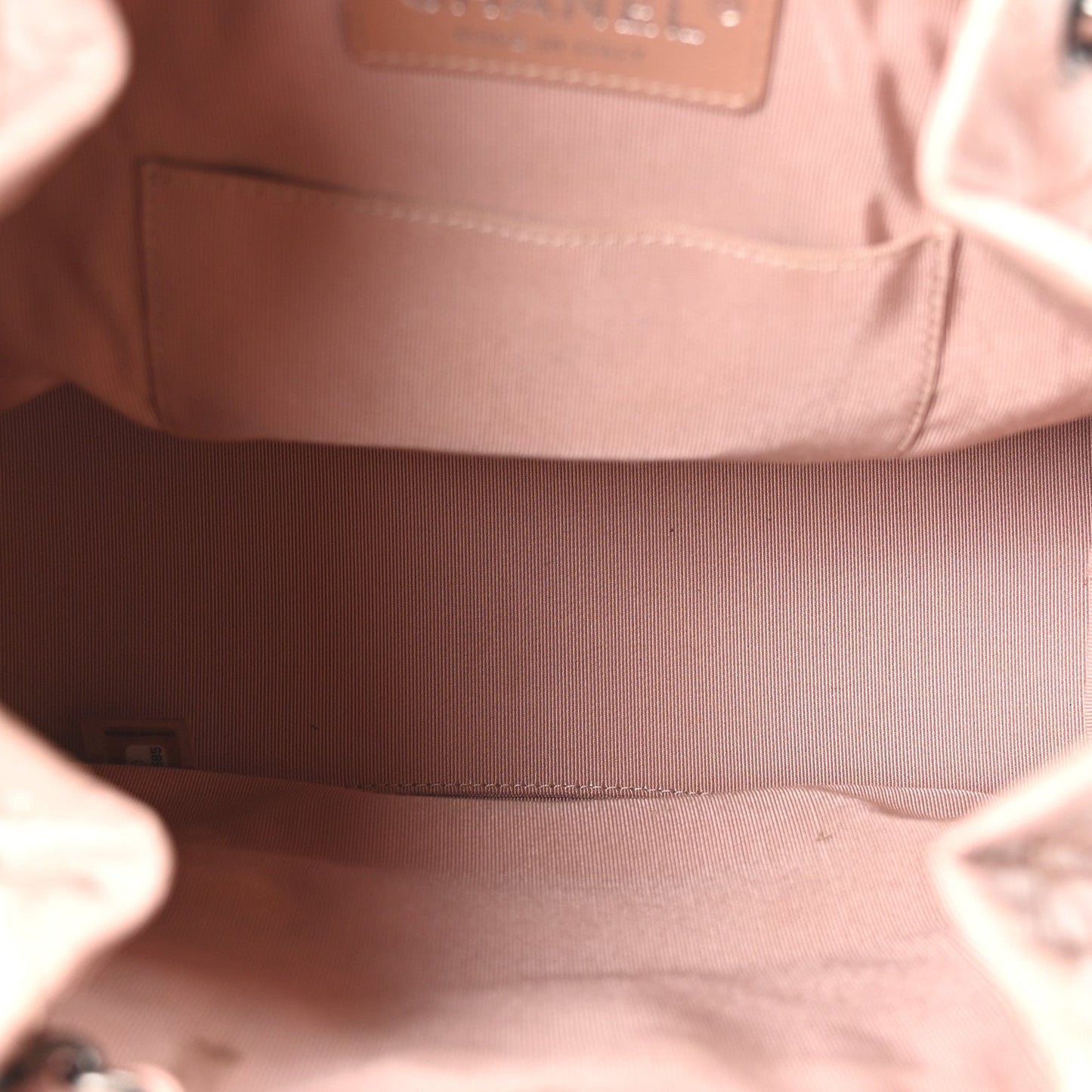Aged Calfskin Quilted Small Gabrielle Backpack Pink