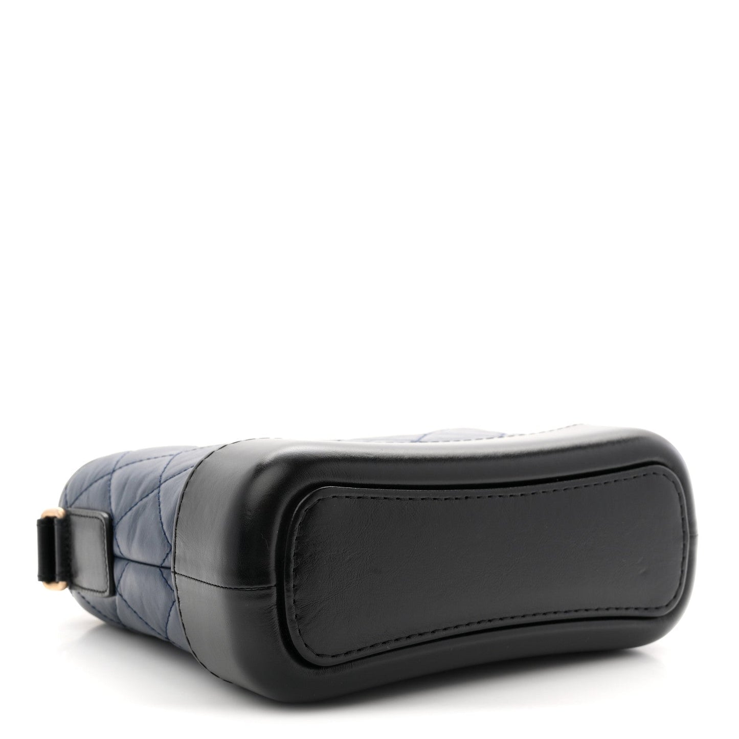 Aged Calfskin Quilted Small Gabrielle Hobo Navy Black