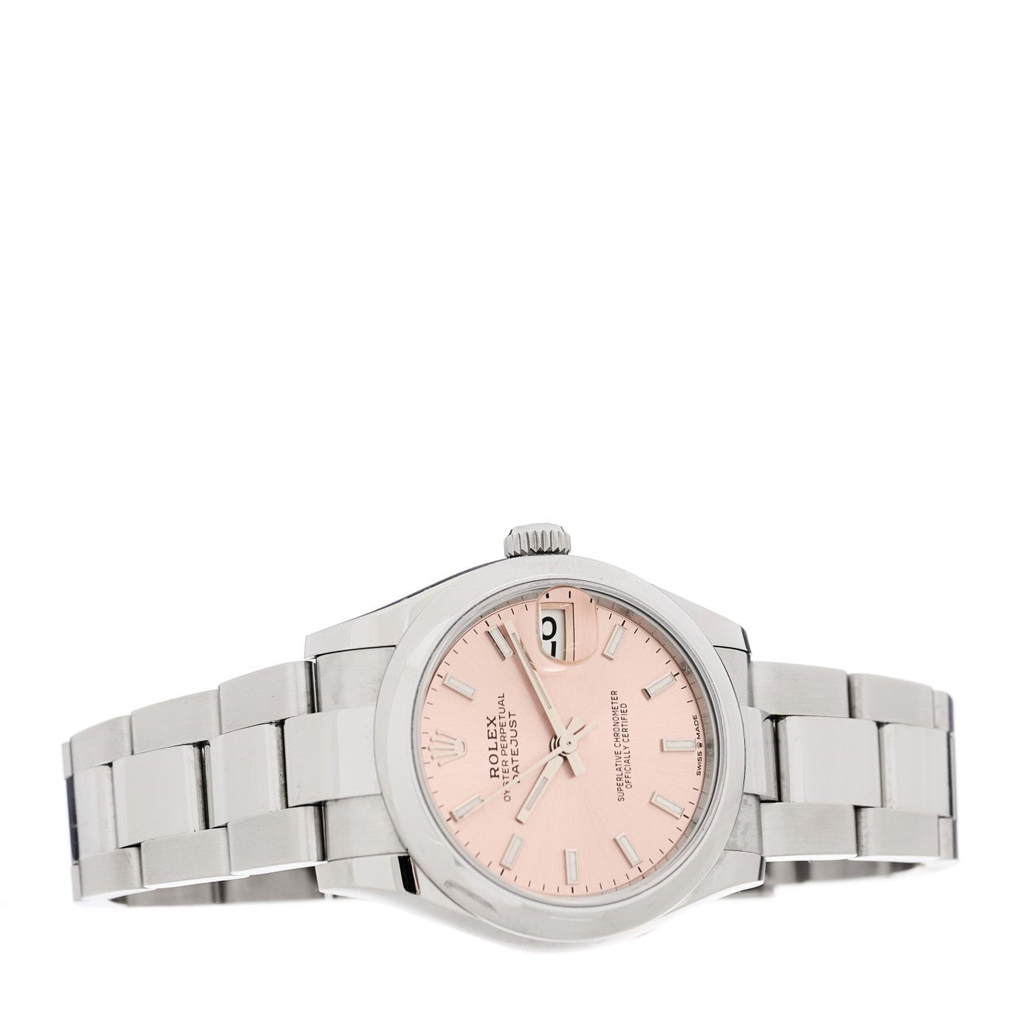 Stainless Steel 31mm Oyster Perpetual Datejust Watch Pink 278240