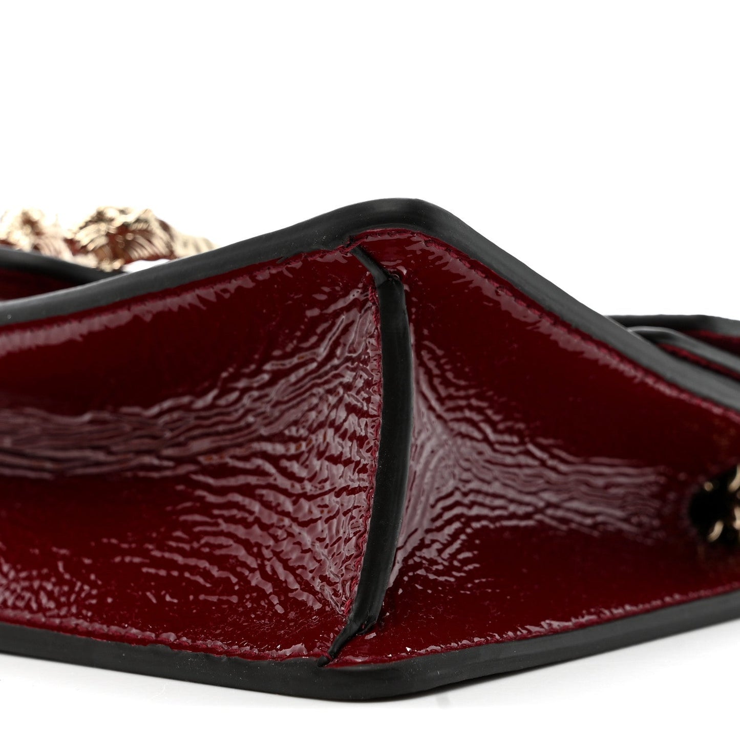 Crinkled Patent Mini Dionysus Shoulder Bag Rosso Ancora Red