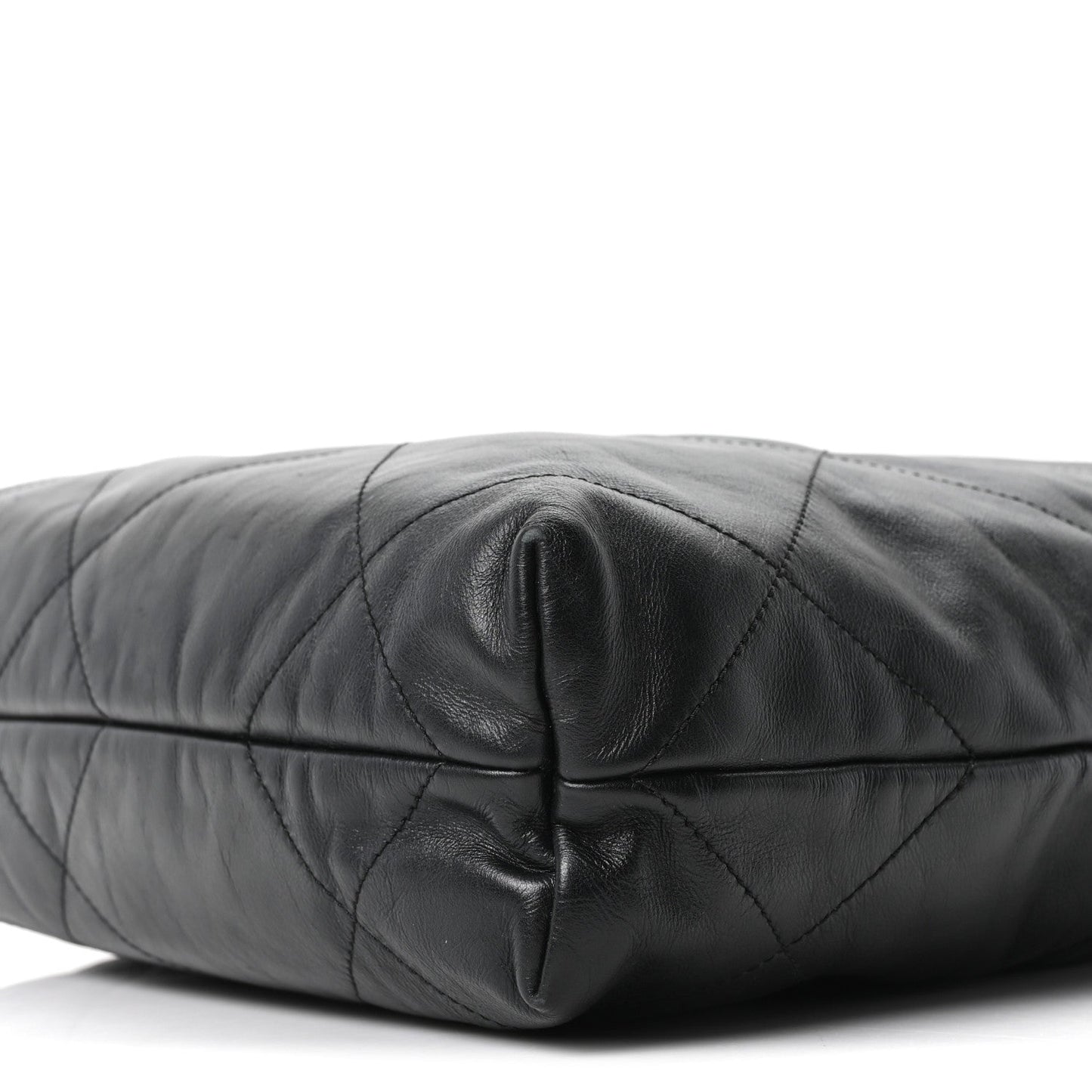 Shiny Calfskin Quilted Small Chanel 22 Black