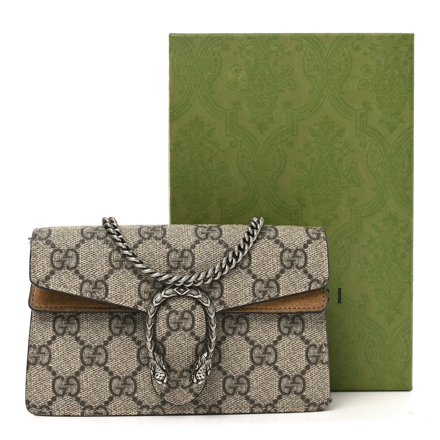 GG Supreme Monogram Super Mini Dionysus Shoulder Bag Taupe