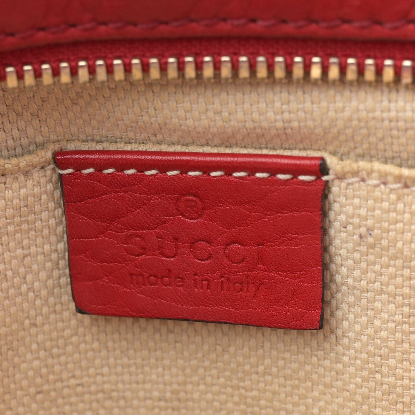Pebbled Calfskin Small Soho Disco Bag Vibrant Red