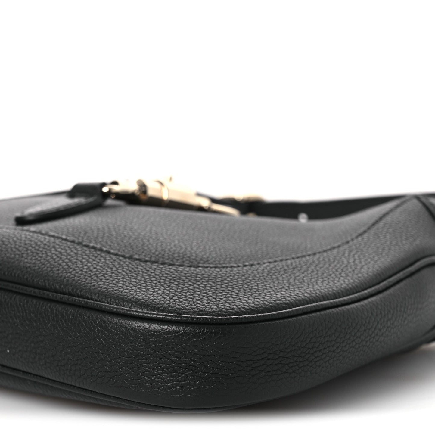 Grained Calfskin Web Medium Jackie 1961 Hobo Black