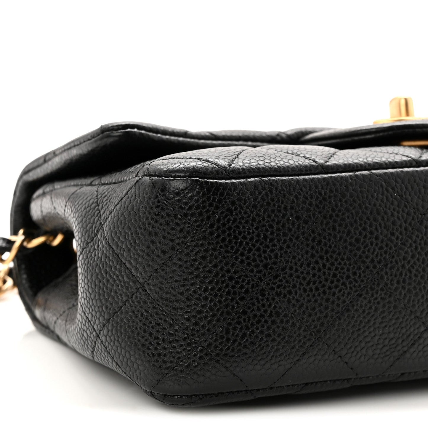 Caviar Quilted Mini Rectangular Flap Black